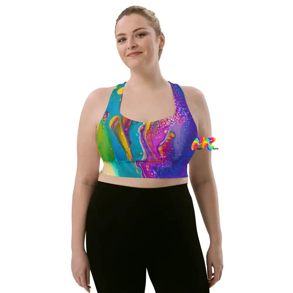 Fluid Palette Festival Longline Sports Bra