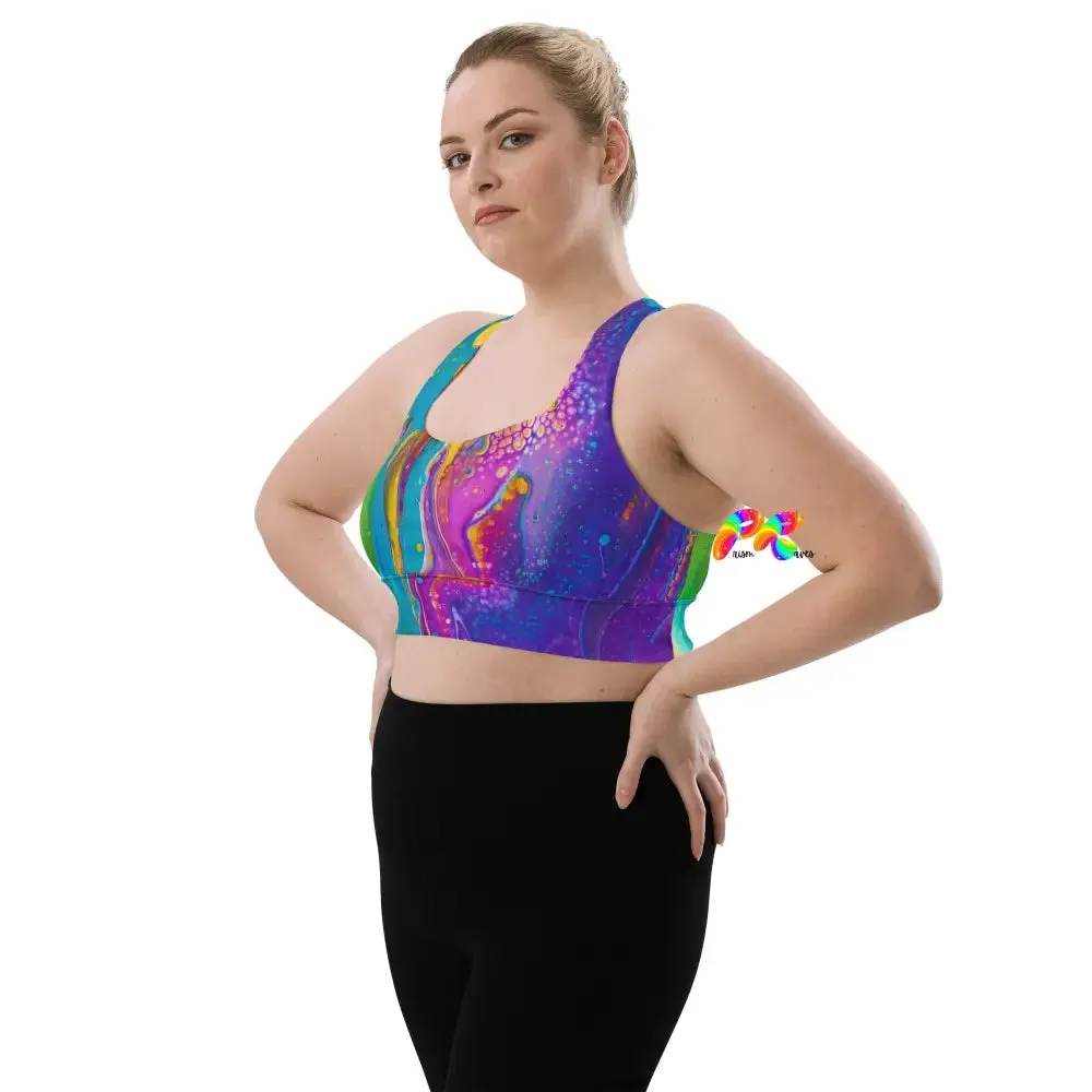 Fluid Palette Festival Longline Sports Bra