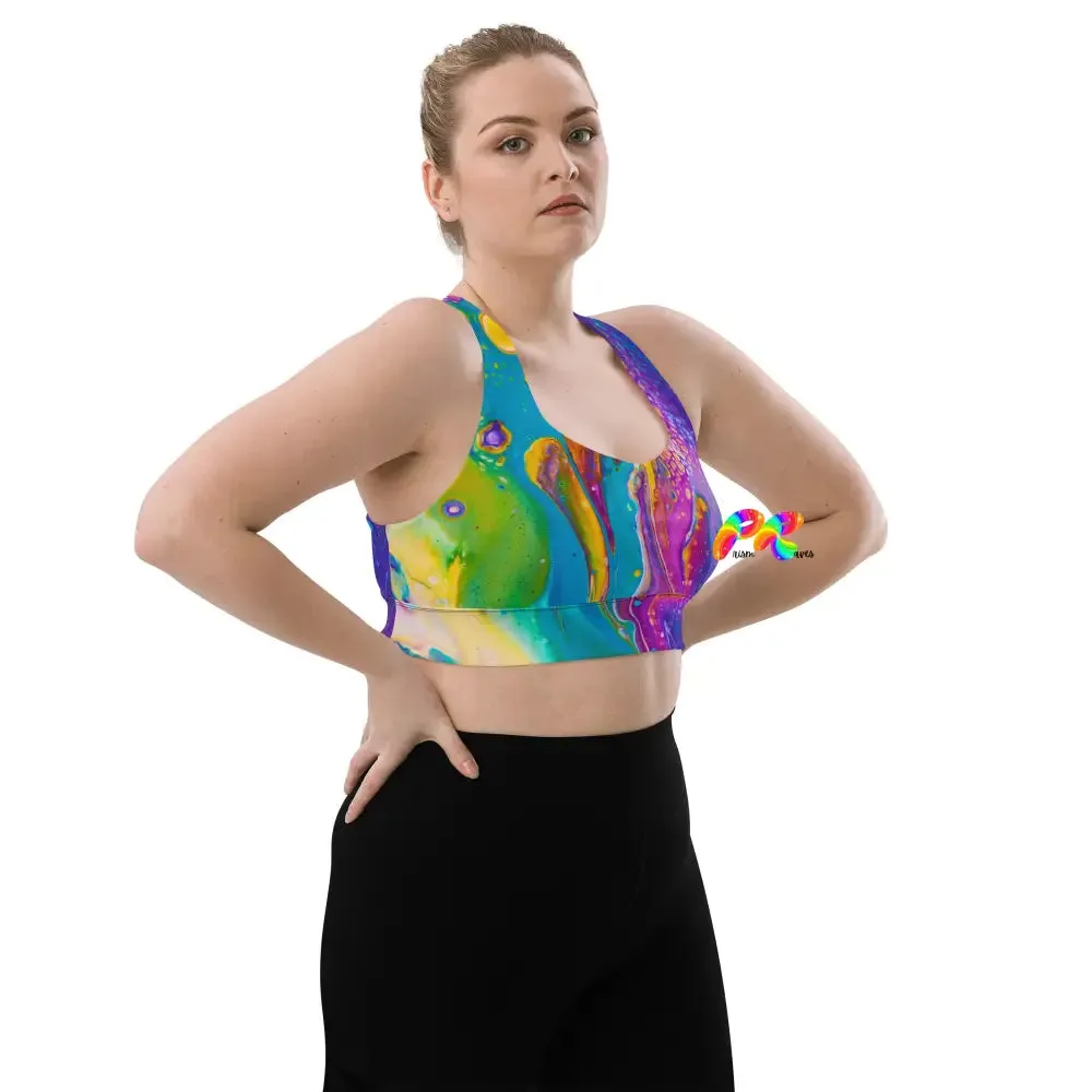 Fluid Palette Festival Longline Sports Bra