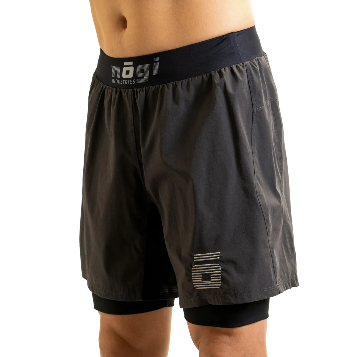 Ghost 7" Inseam Premium Lined Grappling Shorts - New Jersey Gray