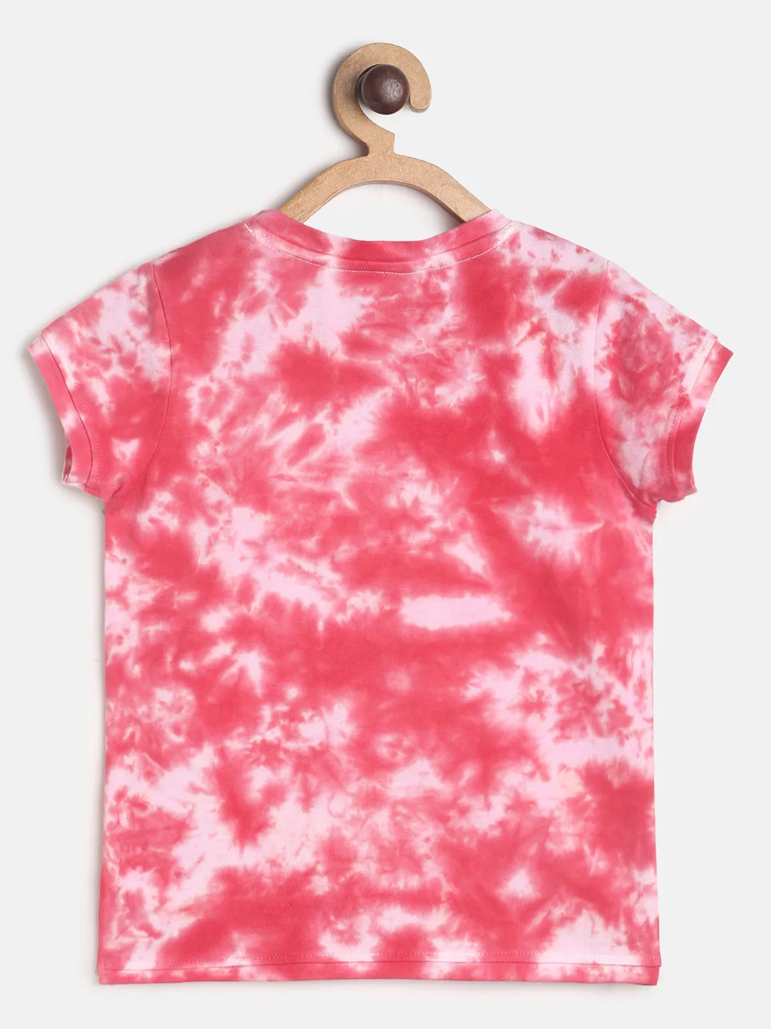 Girls Red Printed T-shirt