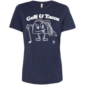 Golf & Tacos Women's T-Shirt Navy