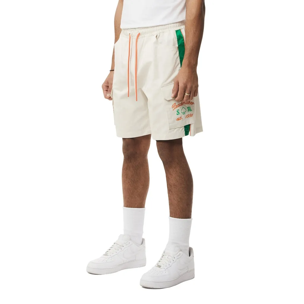 Graphic Twill Shorts - Chalk