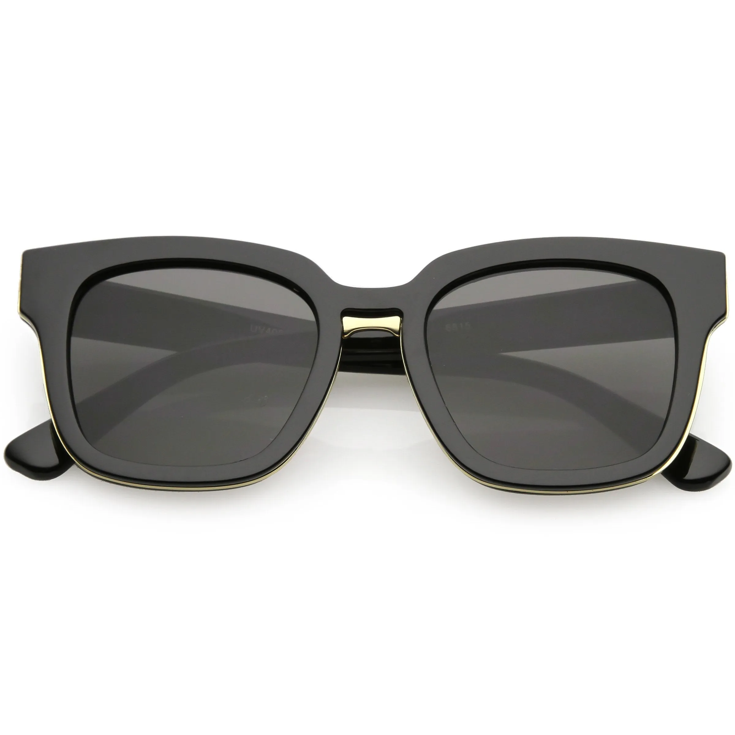 Indie Horned Rim Flat Lens Sunglasses