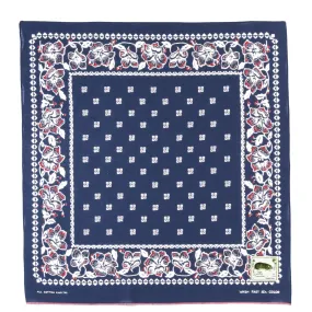 KAPITAL FASTCOLOR SELVEDGE BANDANA AMAZON LILY NAVY