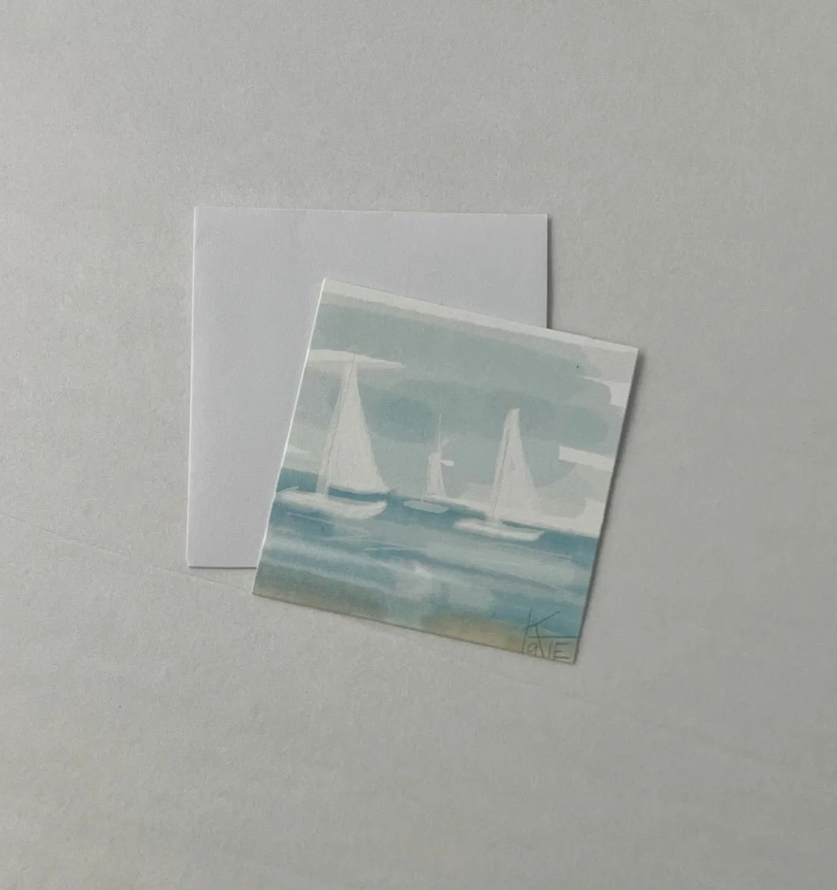 Katie Toombs Enclosure Card - Sailboats