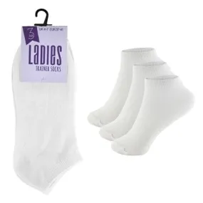 Ladies Casual 3 Pack Trainer Sock