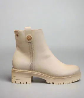 Ladies Pull On Boot Crema Chunky Patrizio Como Inside Zip Deauville