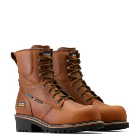 Logger Shock Shield Waterproof Composite Toe Work Boot Copper Brown