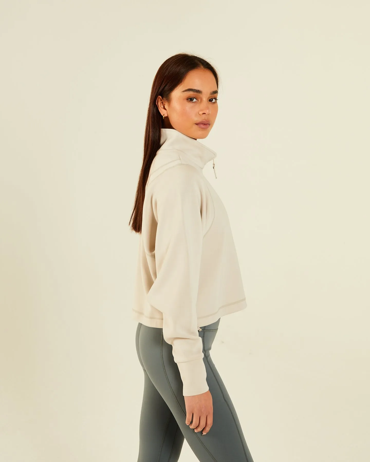 Margaux Half Zip Soft Clay