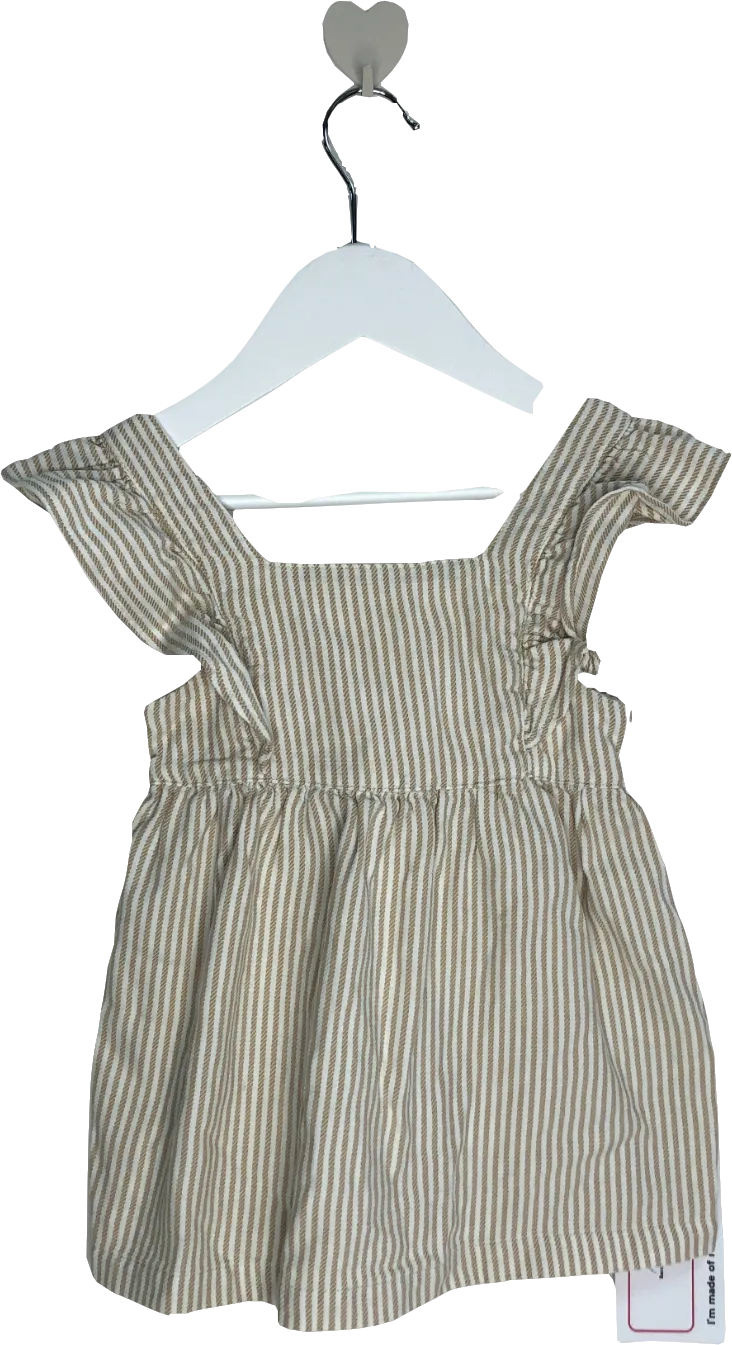 Mori Baby Beige Striped Dress 3-6 Months