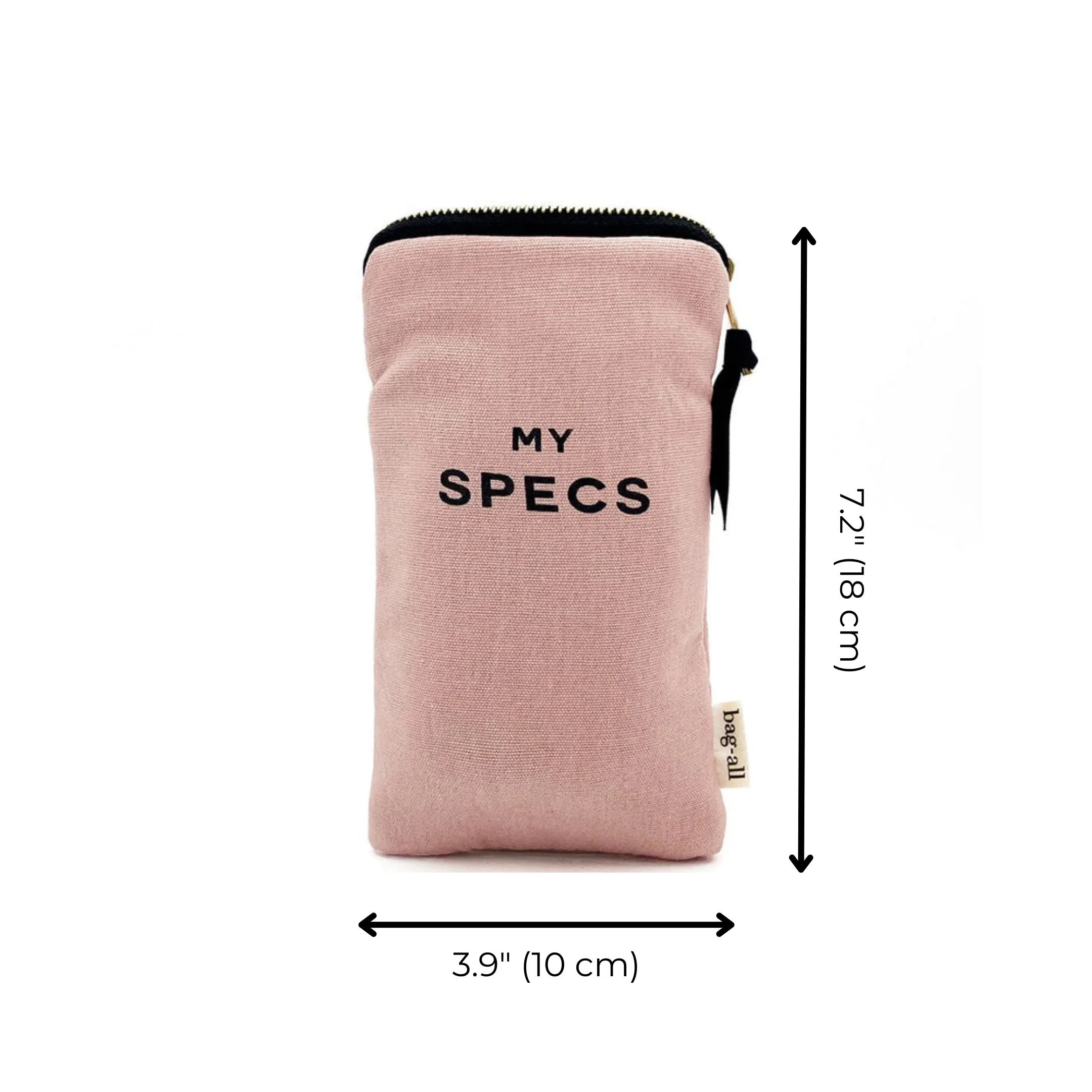 My Specs Glasses Case with Outside Pocket, Pink/Blush