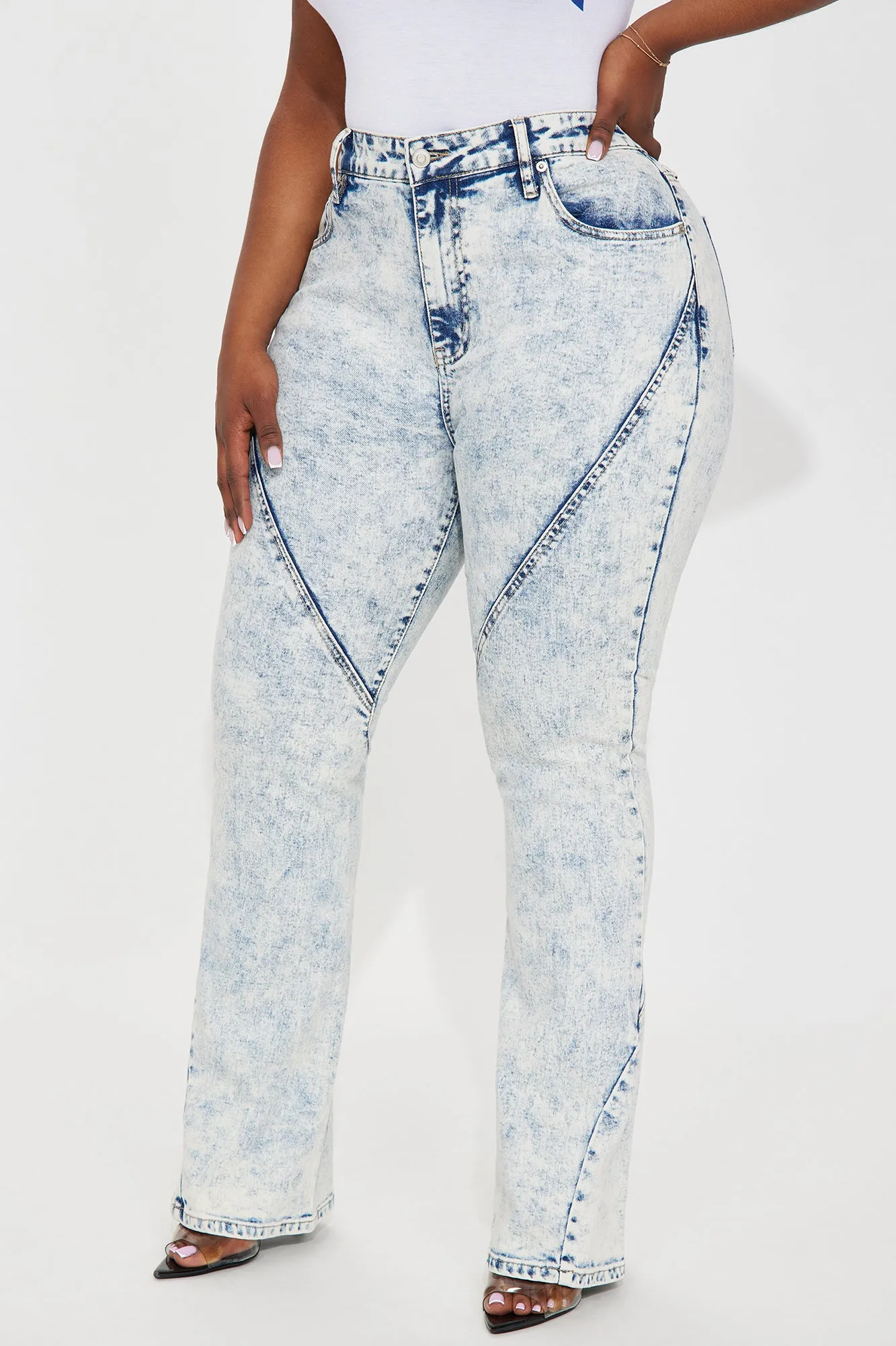 Needed Me Stretch Bootcut Jeans - Light Wash