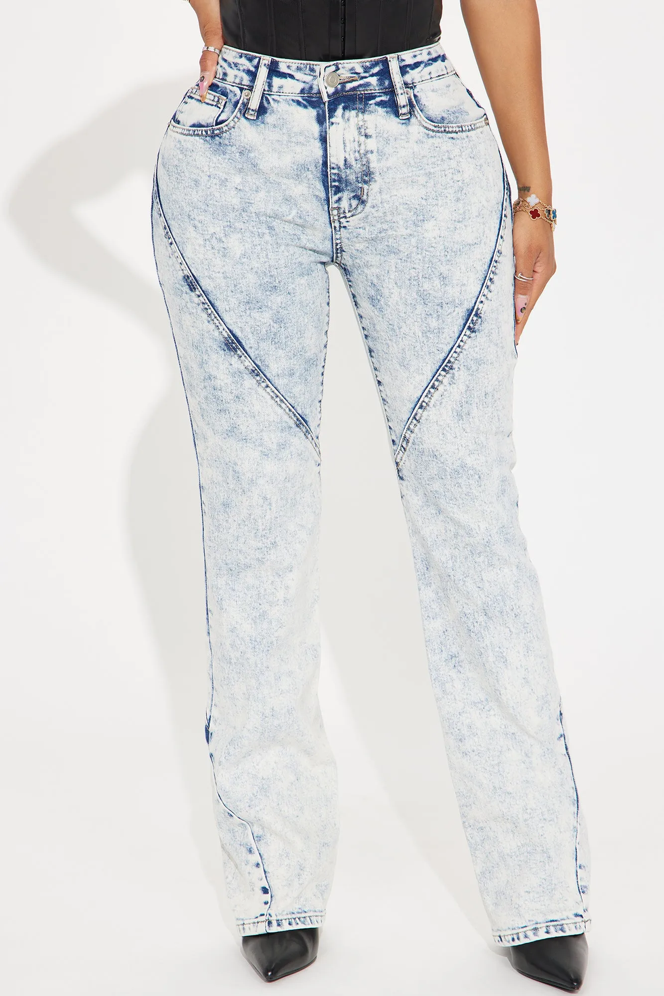 Needed Me Stretch Bootcut Jeans - Light Wash