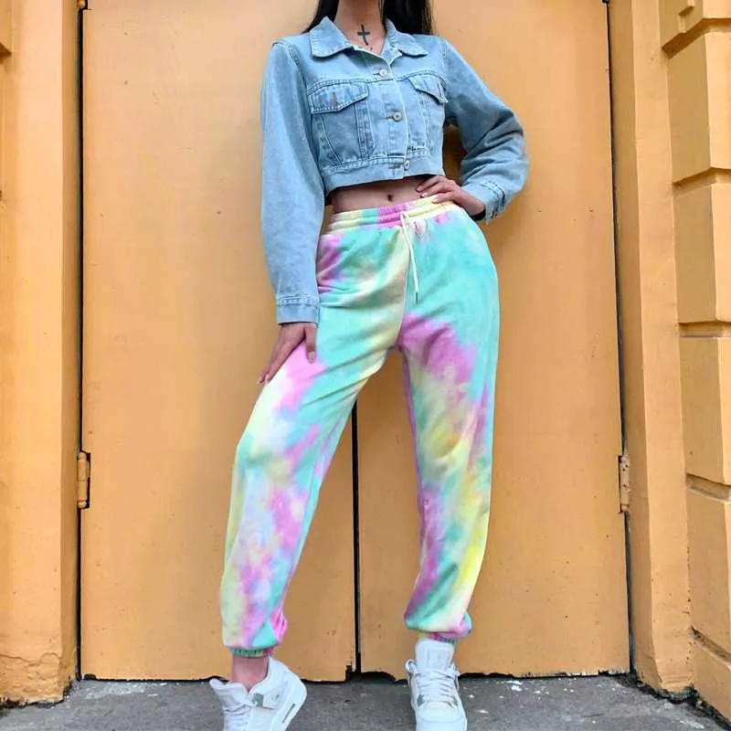 Neon Bleach Tie Dyed Sweatpants Tye Dye Joggers