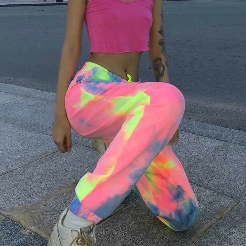 Neon Bleach Tie Dyed Sweatpants Tye Dye Joggers