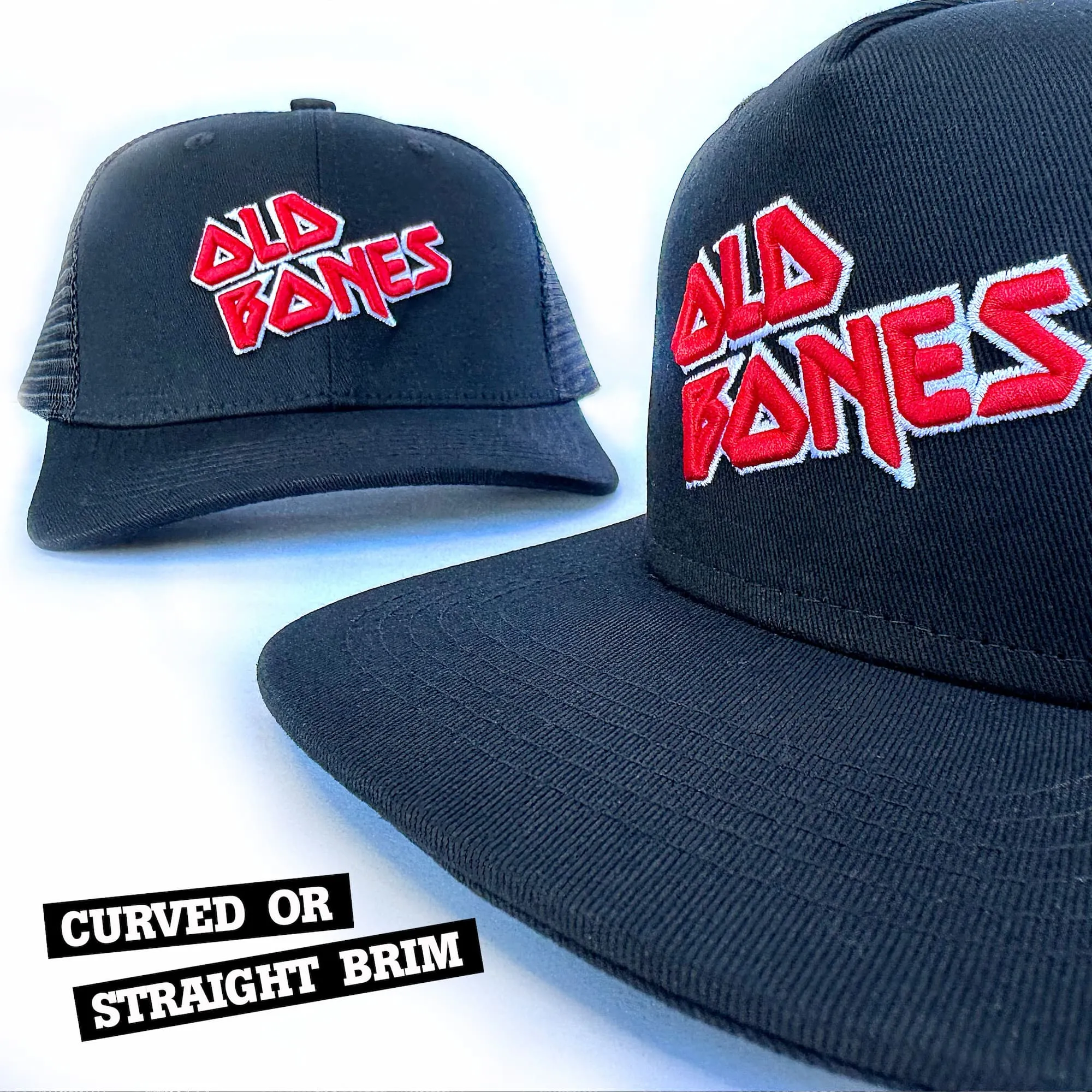 Old Bones Team Bolt Embroidered Hat (Black)