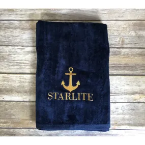 Personalized Boat Beach Towels