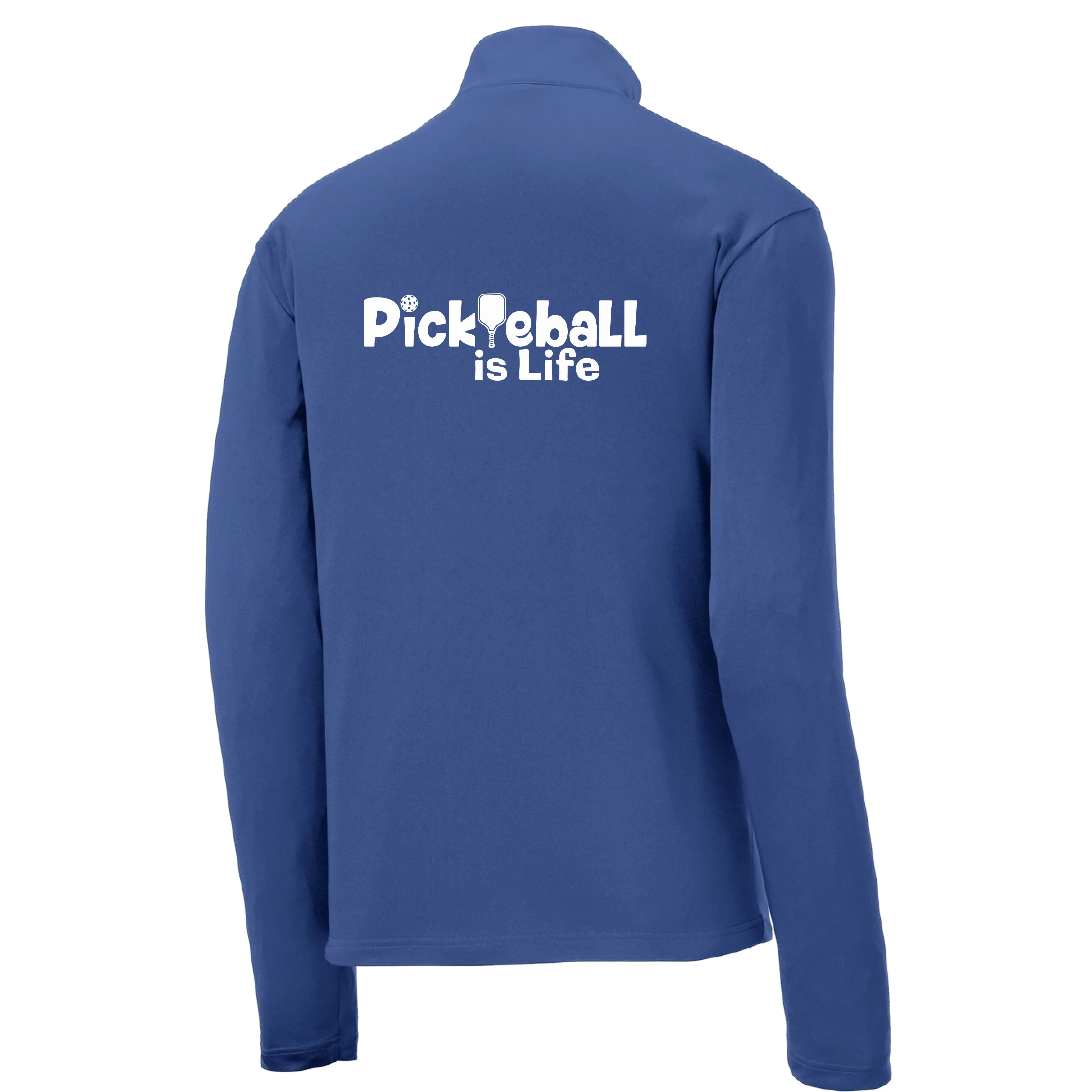 Pickleball is LIfe | Men's 1/4 Zip Long Sleeve Pullover Athletic Shirt | 100% Polyester