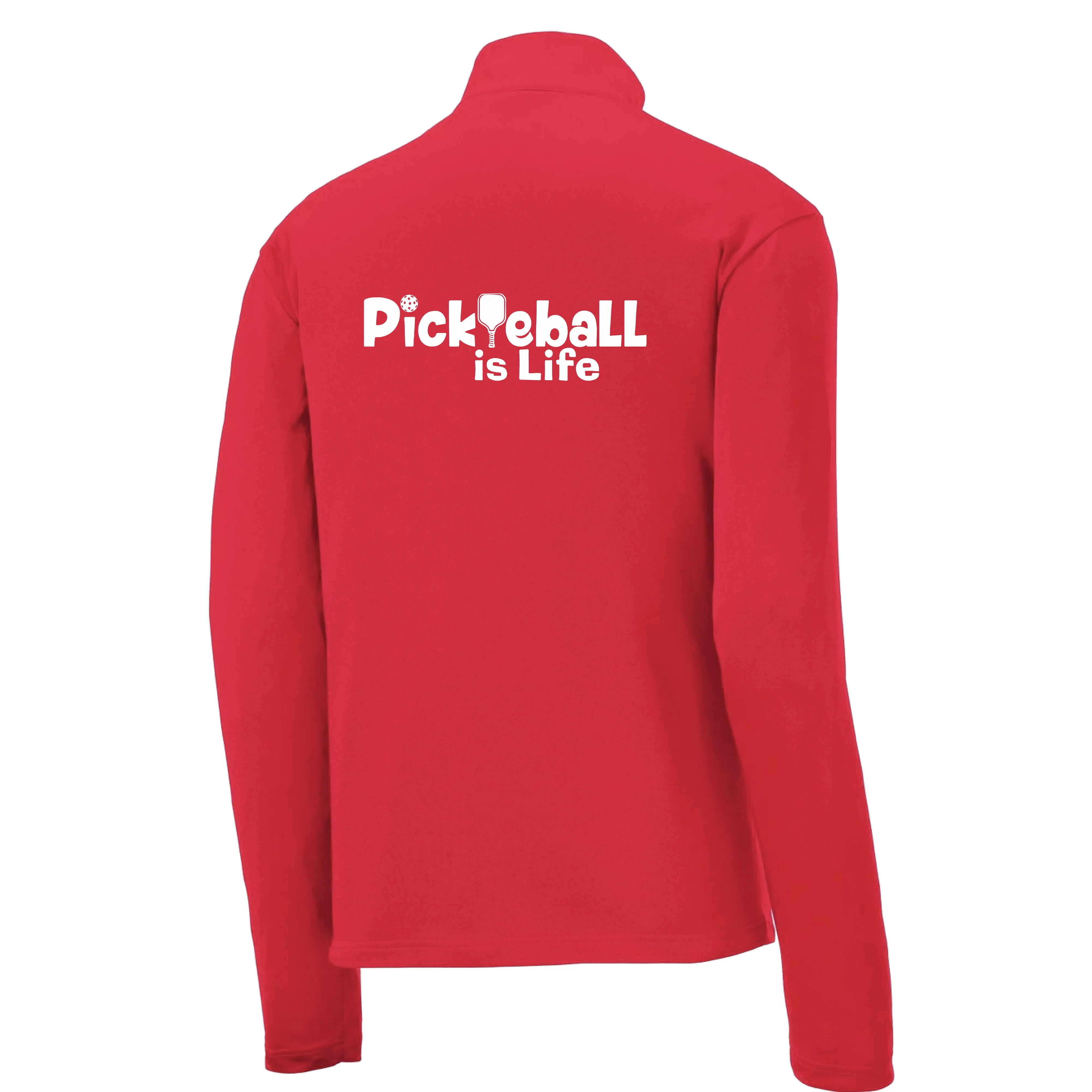 Pickleball is LIfe | Men's 1/4 Zip Long Sleeve Pullover Athletic Shirt | 100% Polyester