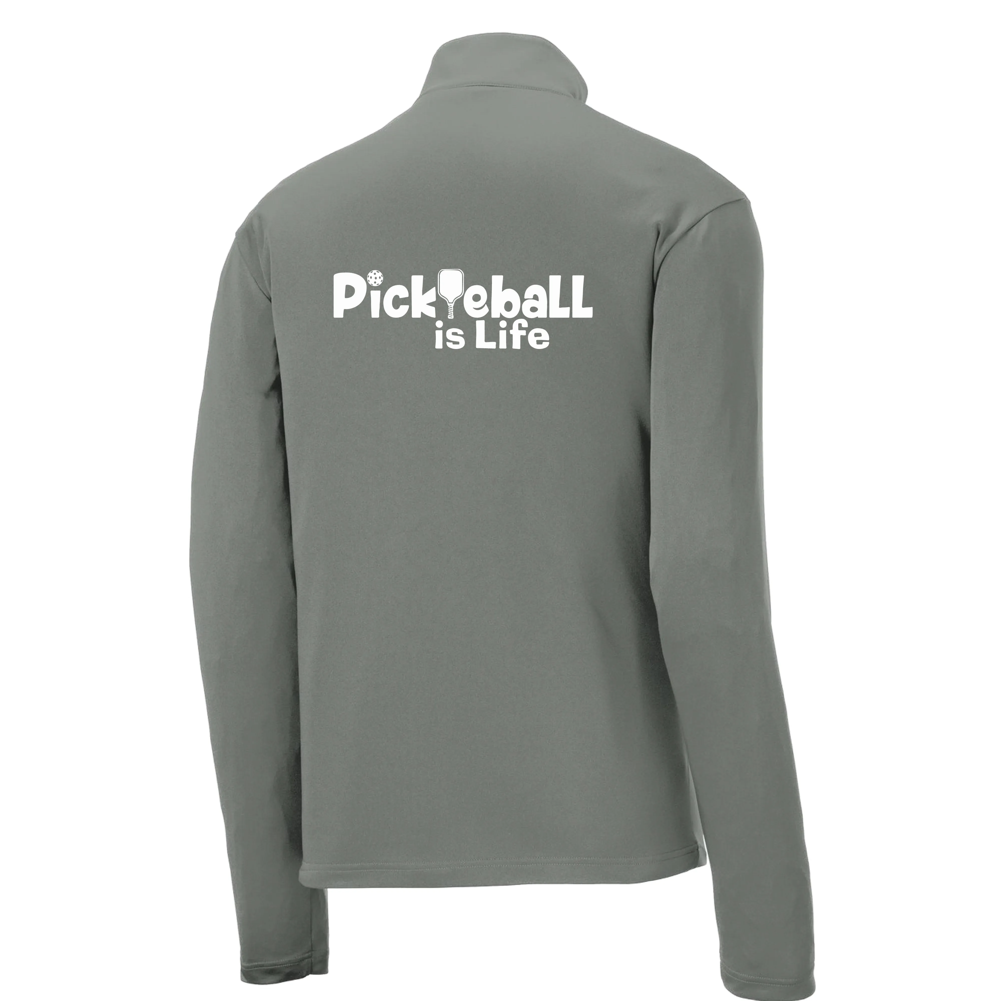 Pickleball is LIfe | Men's 1/4 Zip Long Sleeve Pullover Athletic Shirt | 100% Polyester