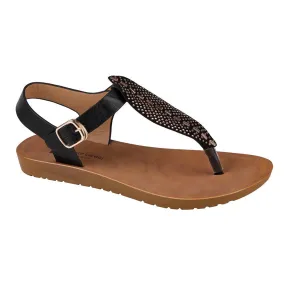 Pierre Cardin Ariella Thong Sandal - Black