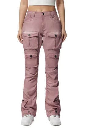 Pigment Dyed Utility Twill Pants - Misty Pink