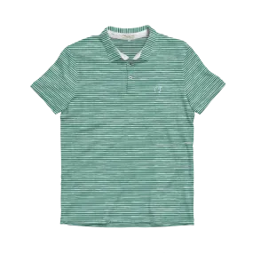 Pine Green & Cays Blue Heathered Azalea Performance Polo