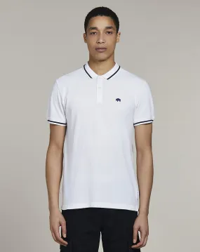 PINE SHORT SLEEVE MENS POLO SHIRT | WHITE