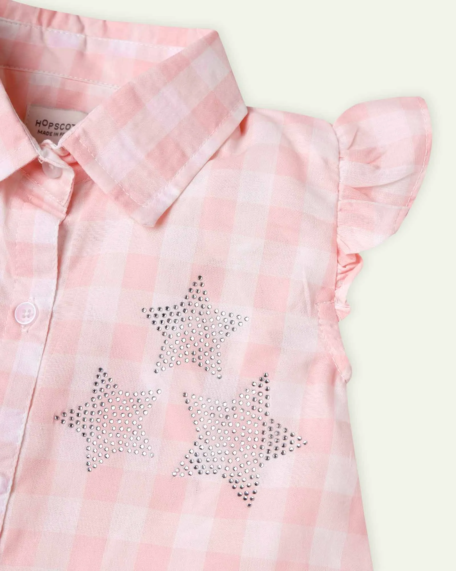 Pink Stars Diamante Top