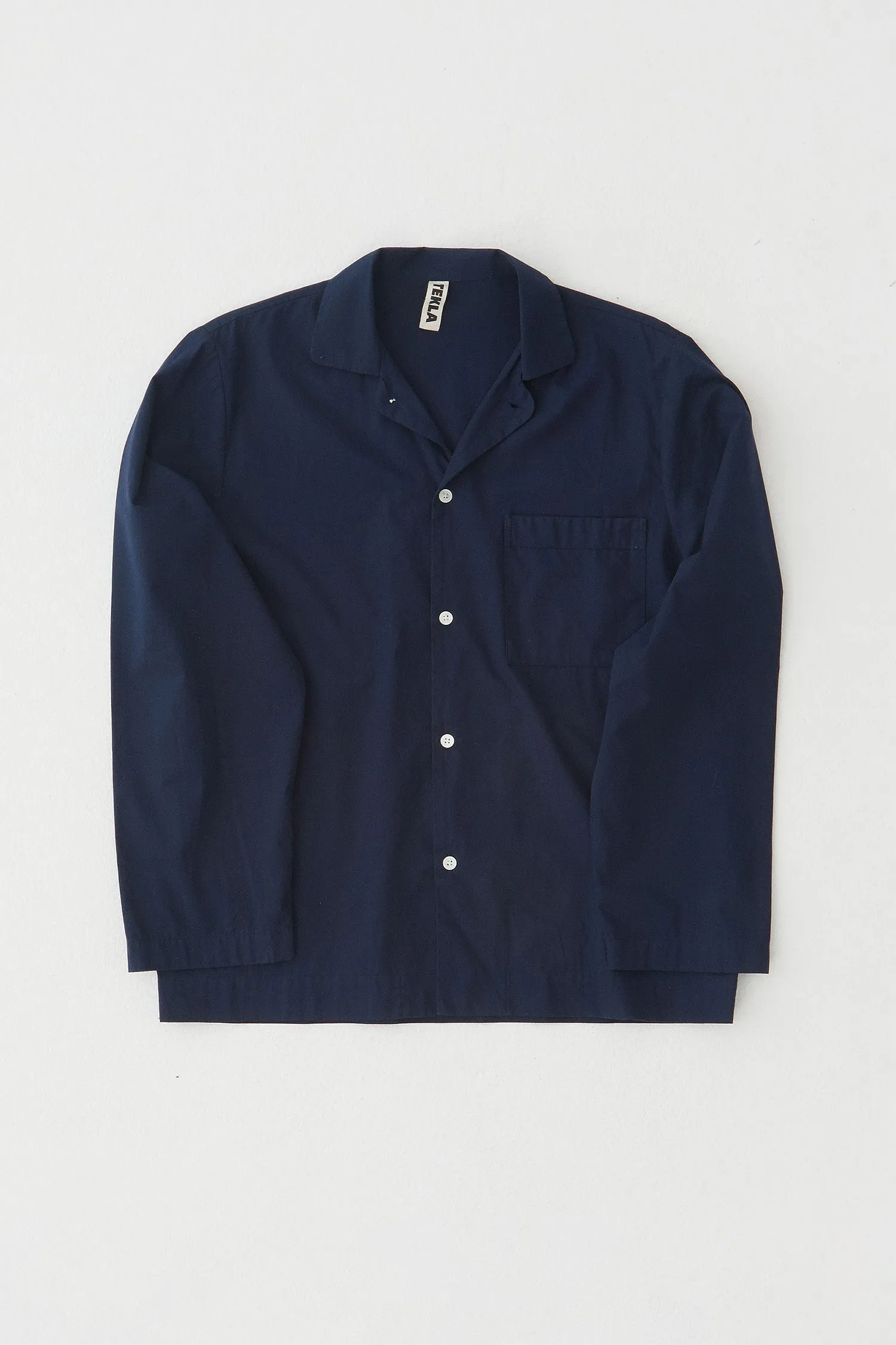 Poplin Pyjama LS Shirt True Navy