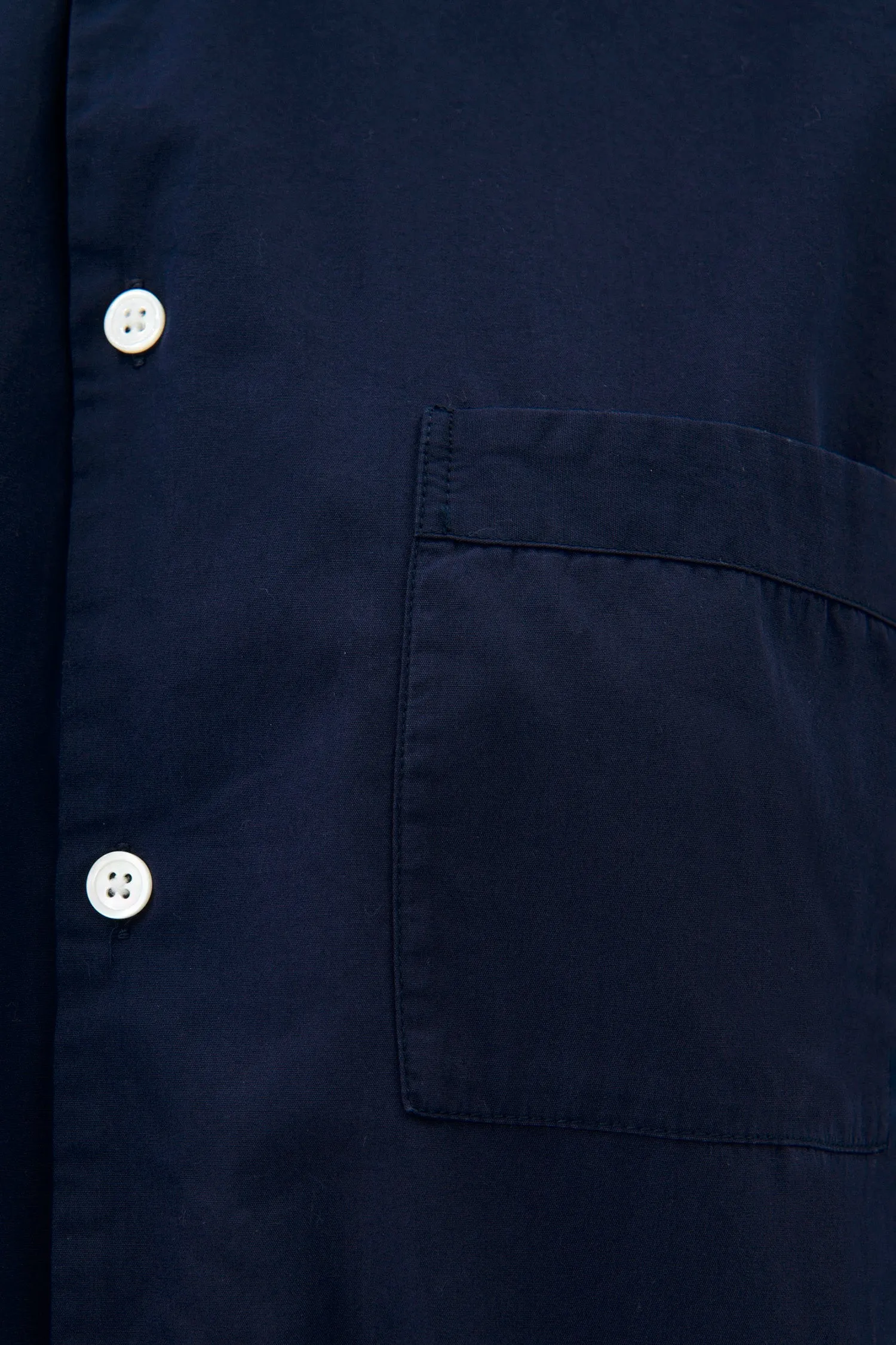 Poplin Pyjama LS Shirt True Navy