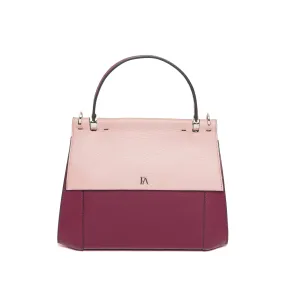 Powder Pink & Bordeaux Nora Top Handle