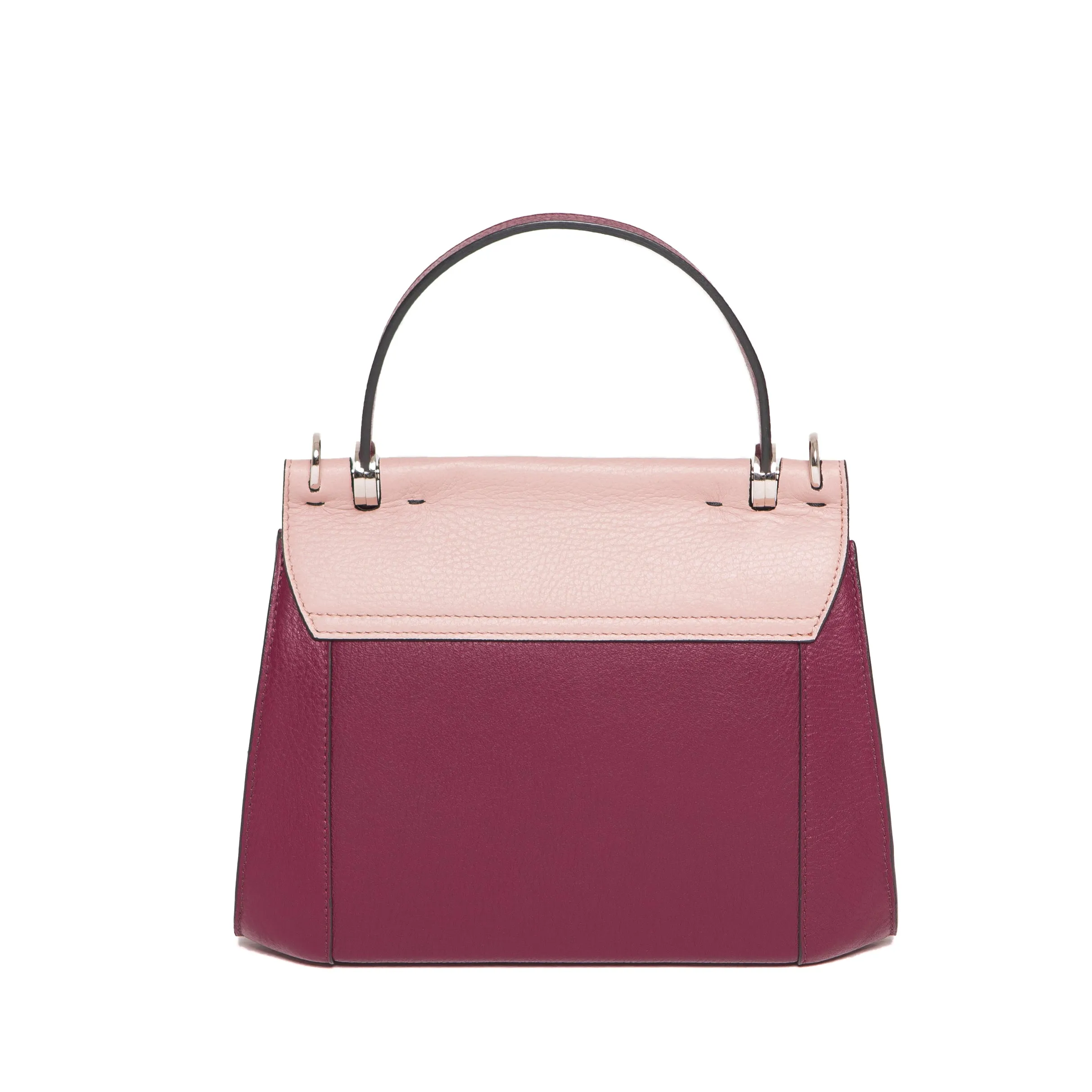 Powder Pink & Bordeaux Nora Top Handle