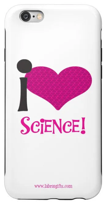 "I ♥ Science" (pink) - Protective iPhone 6/6s Case