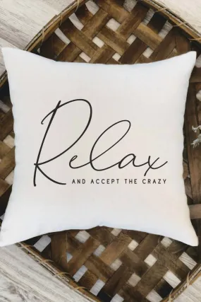 "relax" Decorative Throw Pillow In White