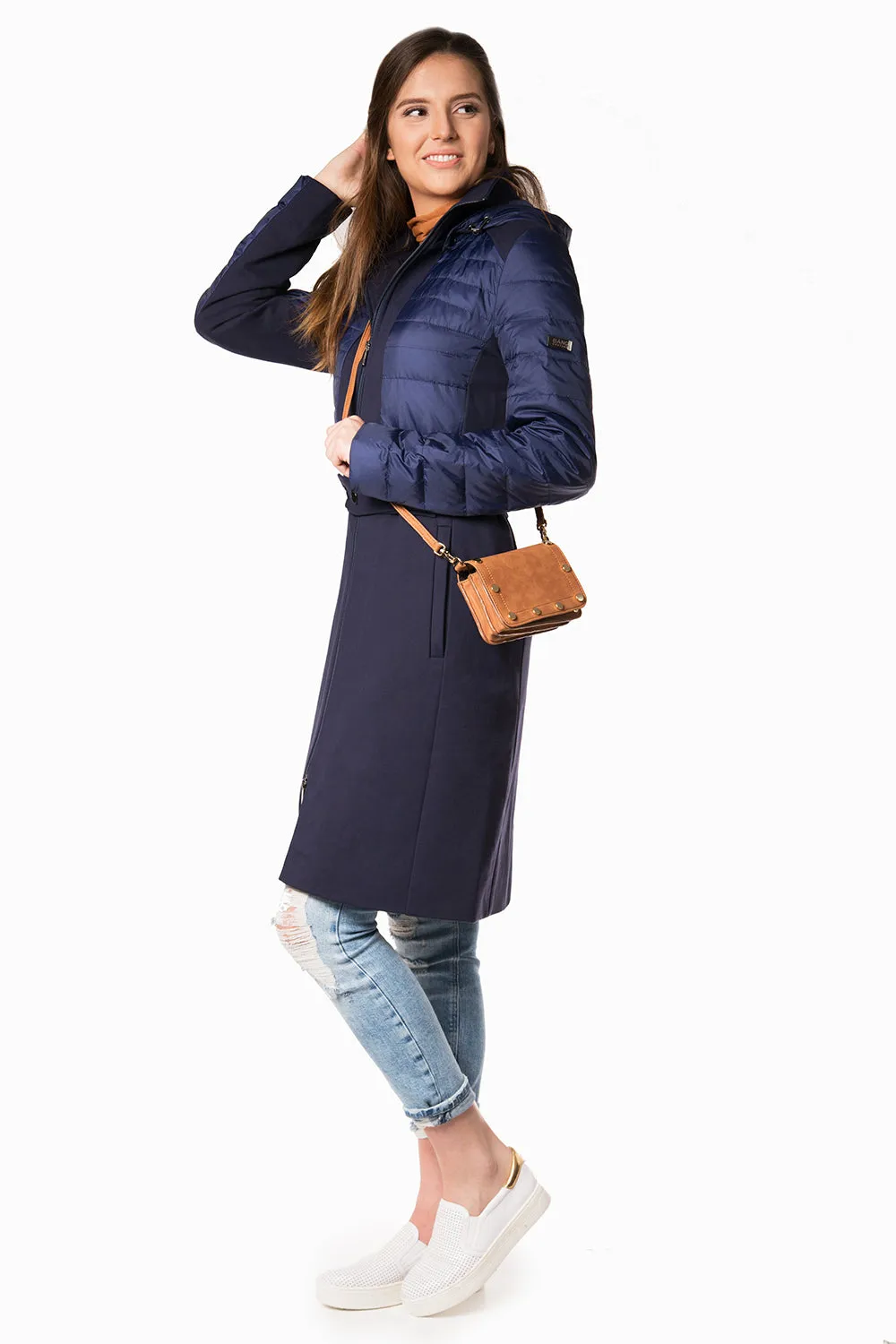 Refreshing urban coat -mix of Down and Fabric