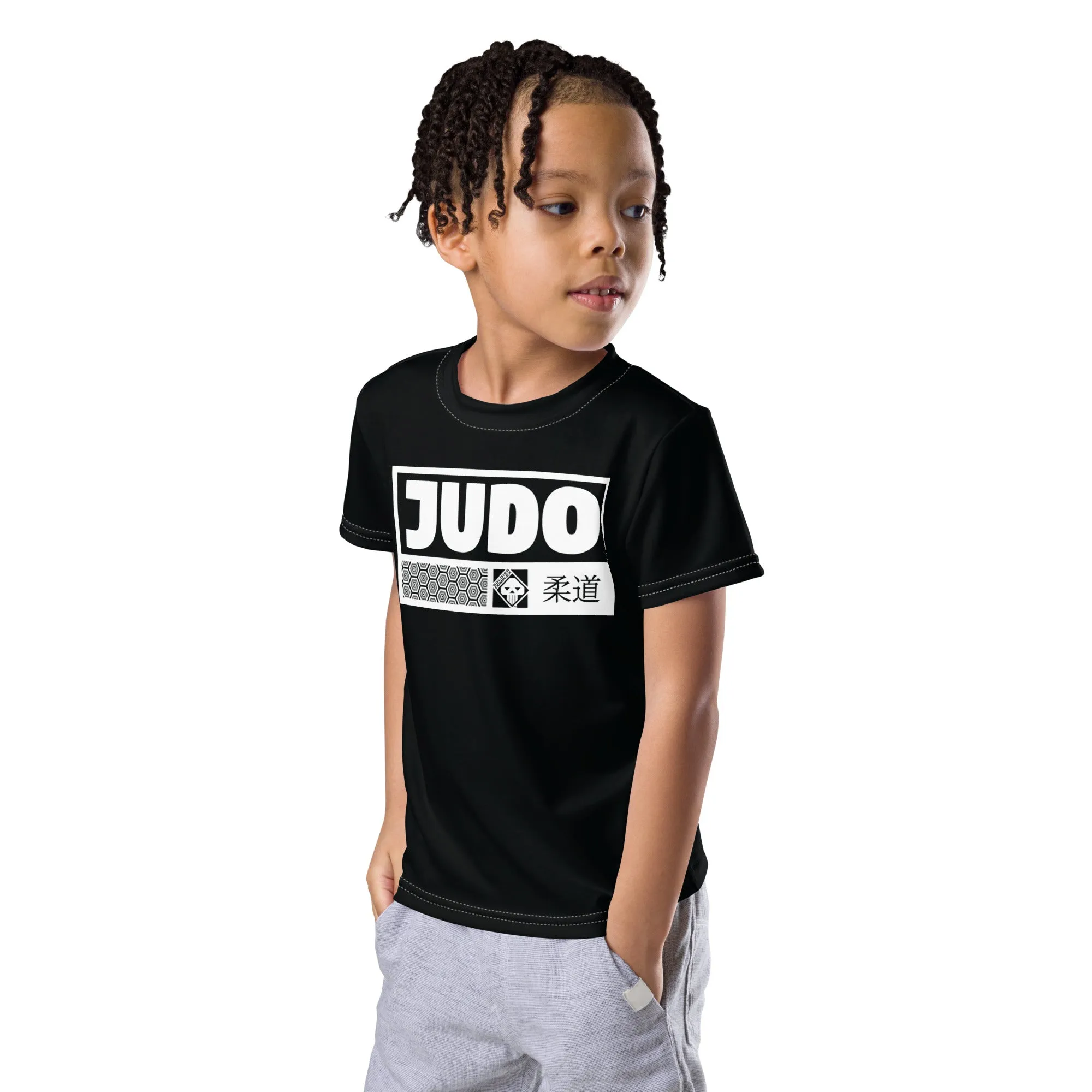 Reliable Comfort: Boy's Short Sleeve Judo Rash Guard - Noir