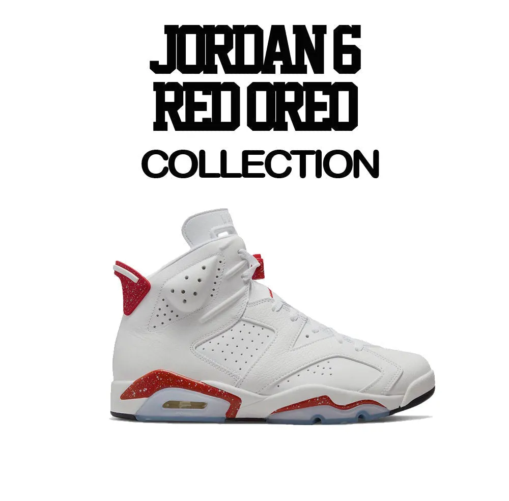 Retro 6 Red Cement Shirt - Killa Mouse - White