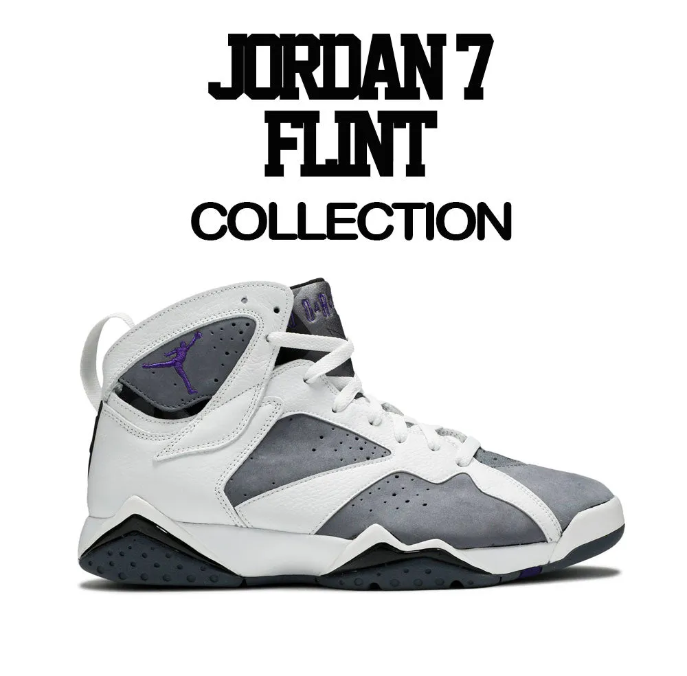 Retro 7 Flint Grey Shirt - Ninetees - White