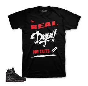 Retro 8 Cement Shirt - No Cuts - Black