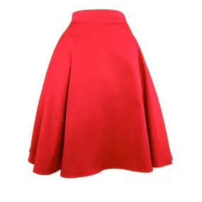 Rockabilly Red Full  Circle  Skirt #FS-R536