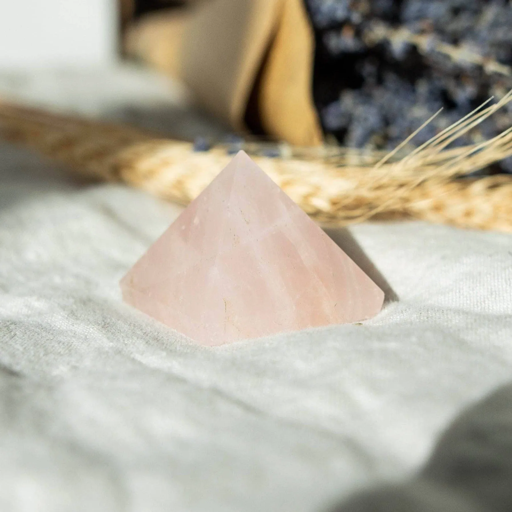 Rose Quartz Crystal Pyramid by Tiny Rituals