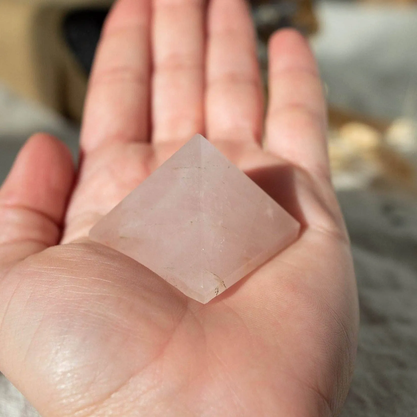 Rose Quartz Crystal Pyramid by Tiny Rituals