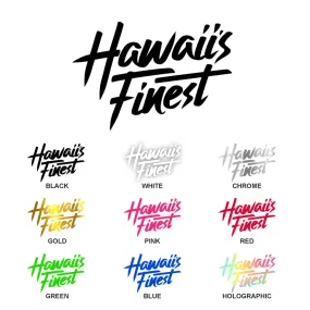 SCRIPT HAWAIIʻS FINEST STICKERS