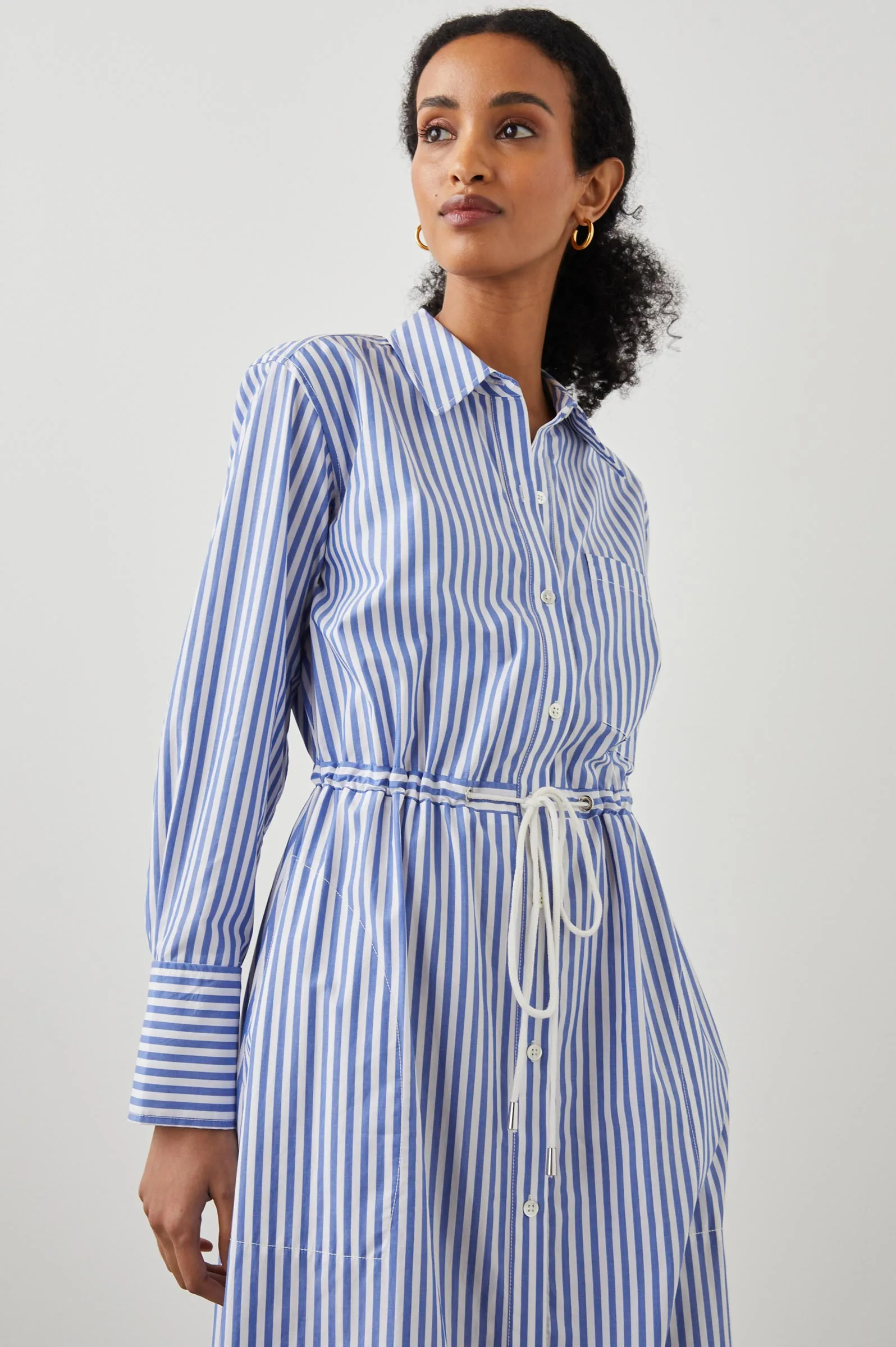 Shivonne Striped Cotton-Blended Dress