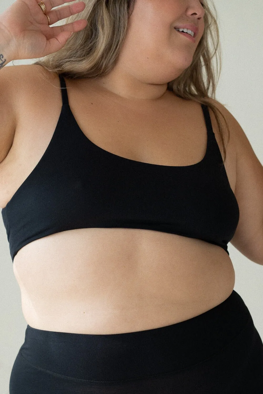 The Cool-Comf Lounge Bralette - Matte Black