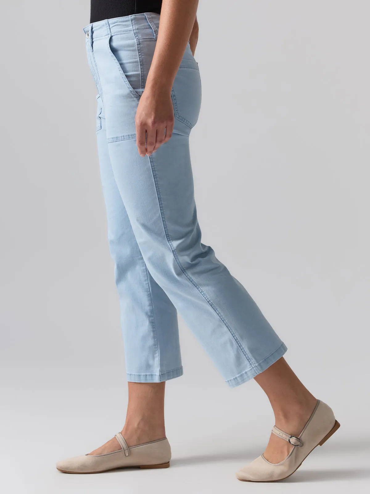 Vacation Crop High Rise Pant Ultra Pale