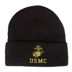 Watch Cap, Embroidered USMC and Eagle, Globe, and Anchor (EGA)