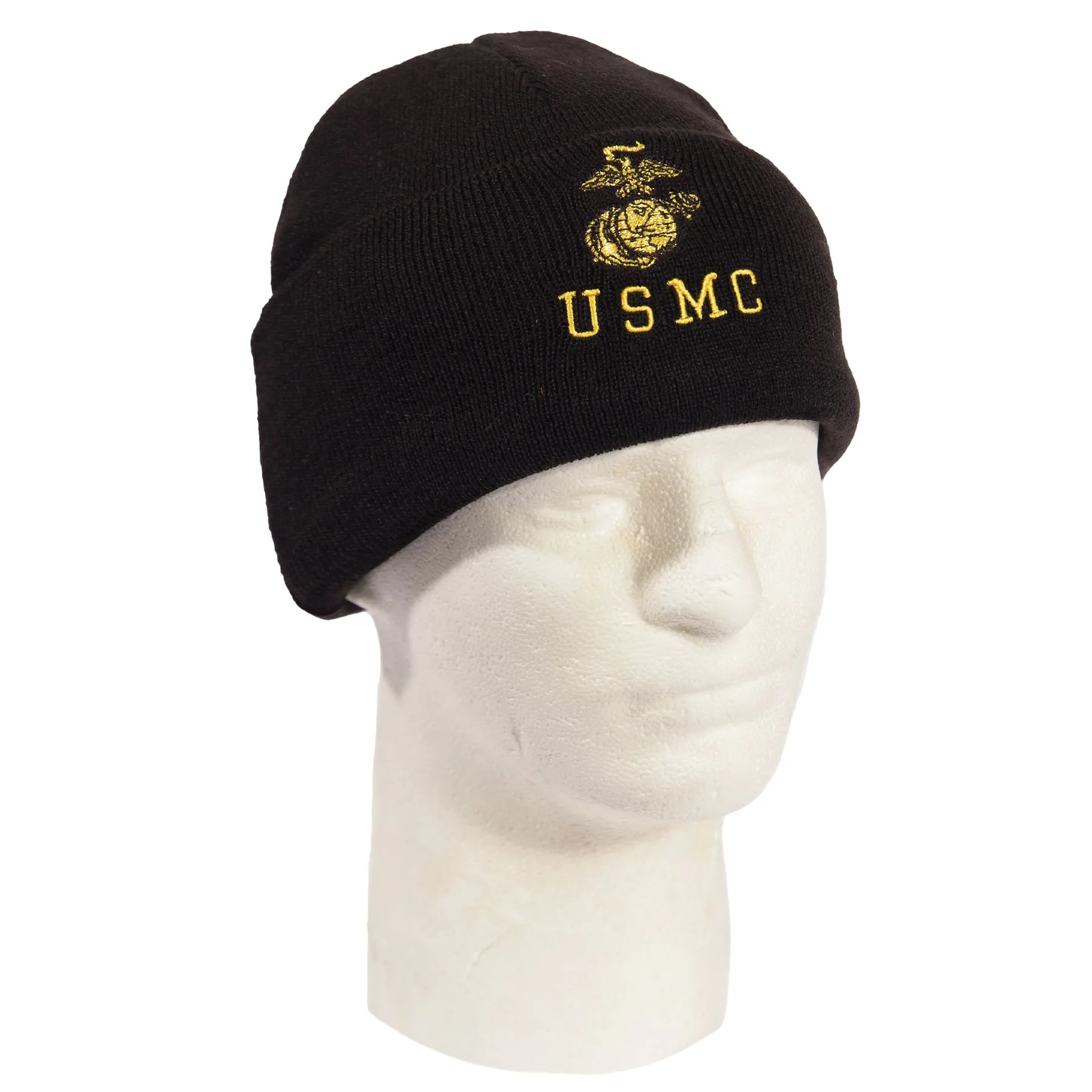 Watch Cap, Embroidered USMC and Eagle, Globe, and Anchor (EGA)